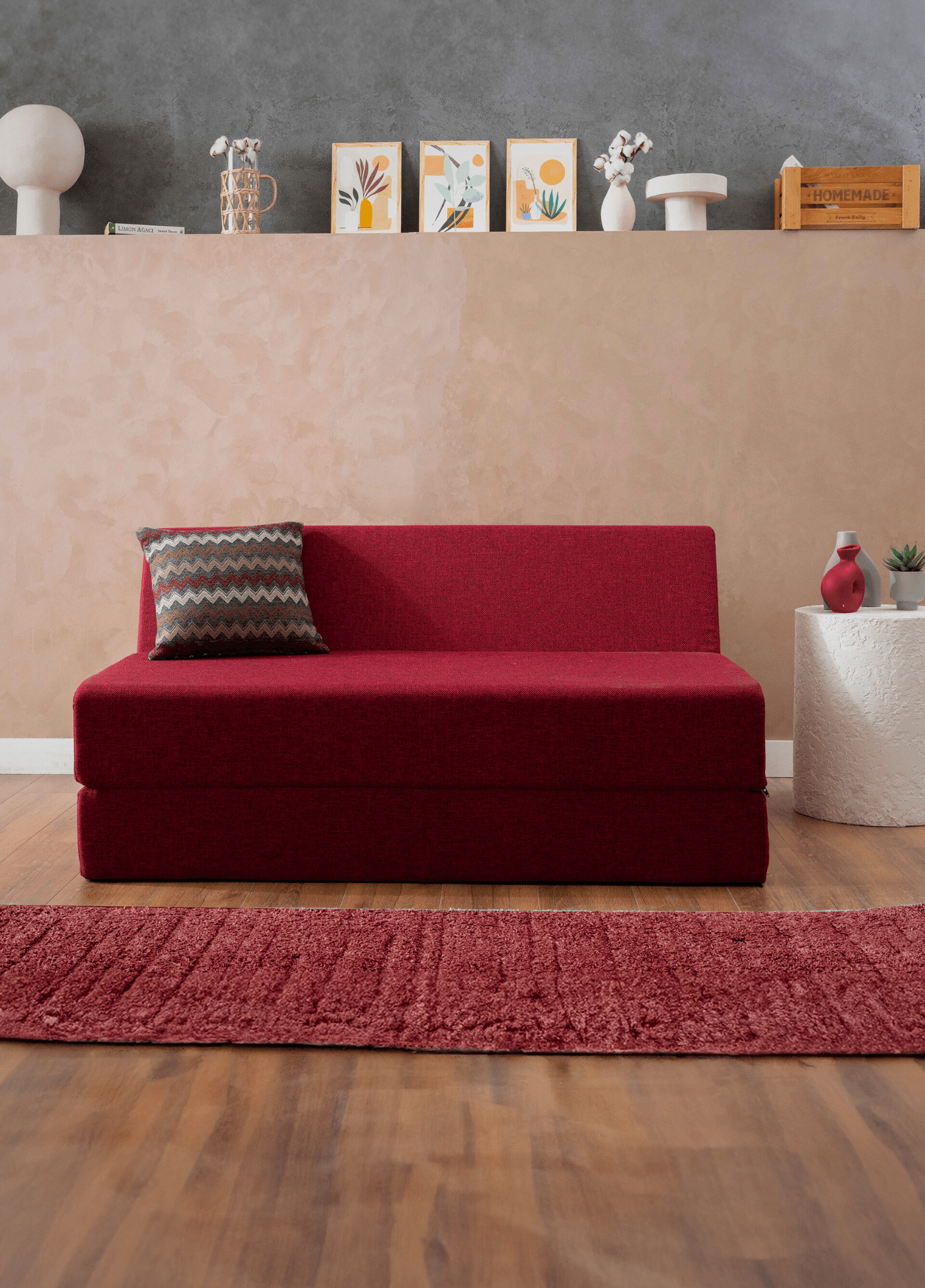 Pisa Sofa Burgundy - Sofa Luz