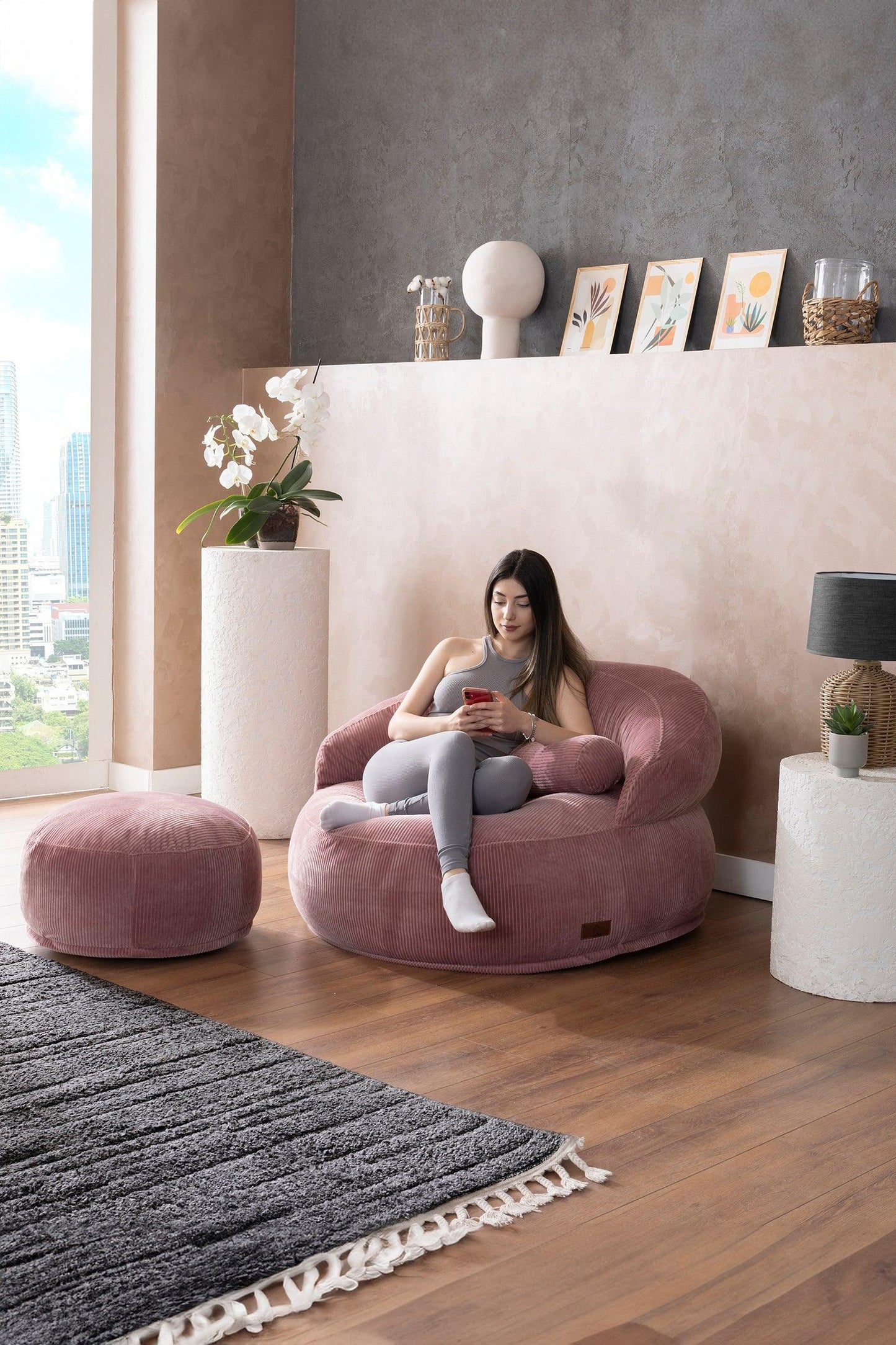 Sofio Poufs Pink - Sofa Luz