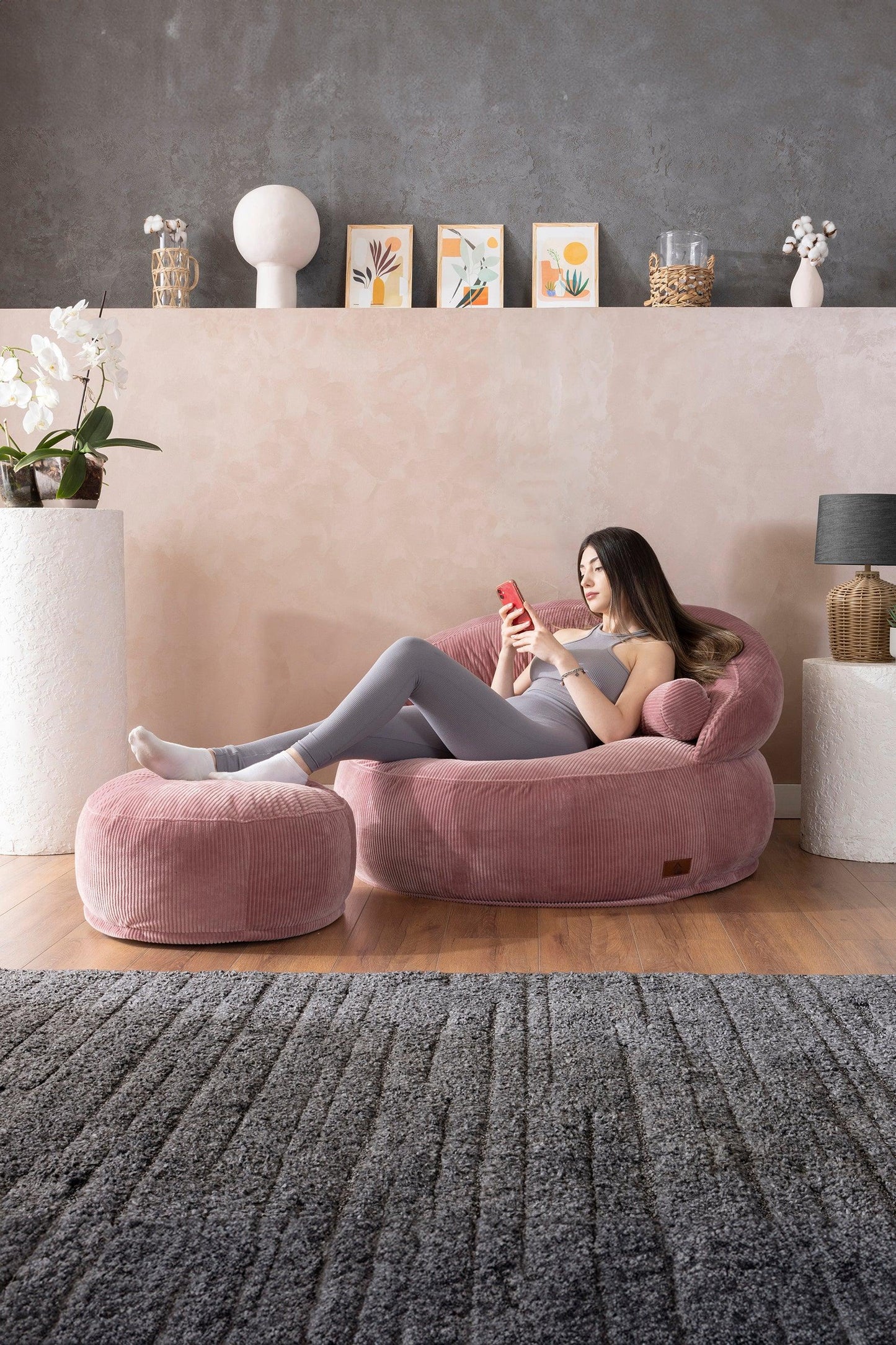 Sofio Poufs Pink - Sofa Luz