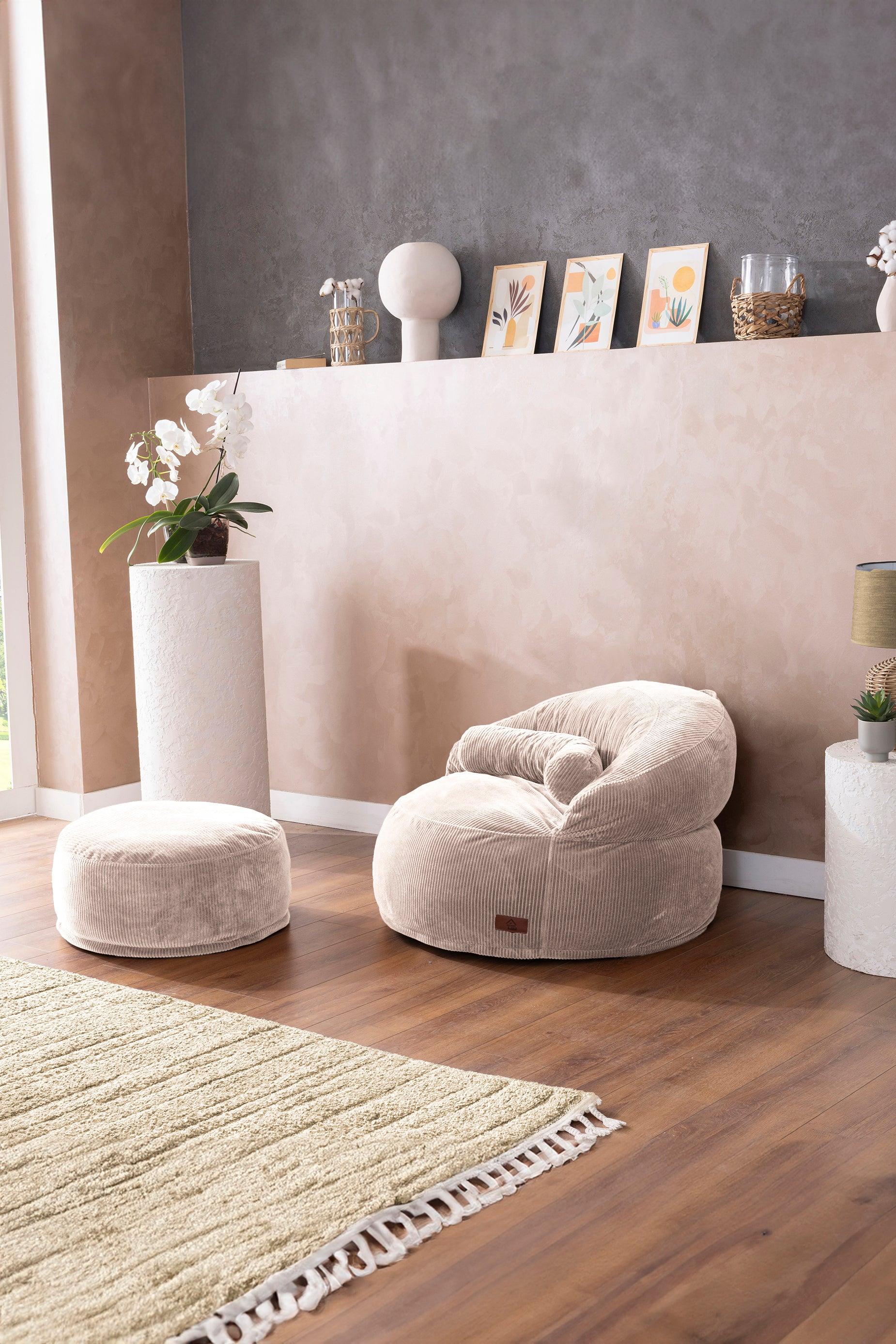 Sofio Poufs Cream - Sofa Luz