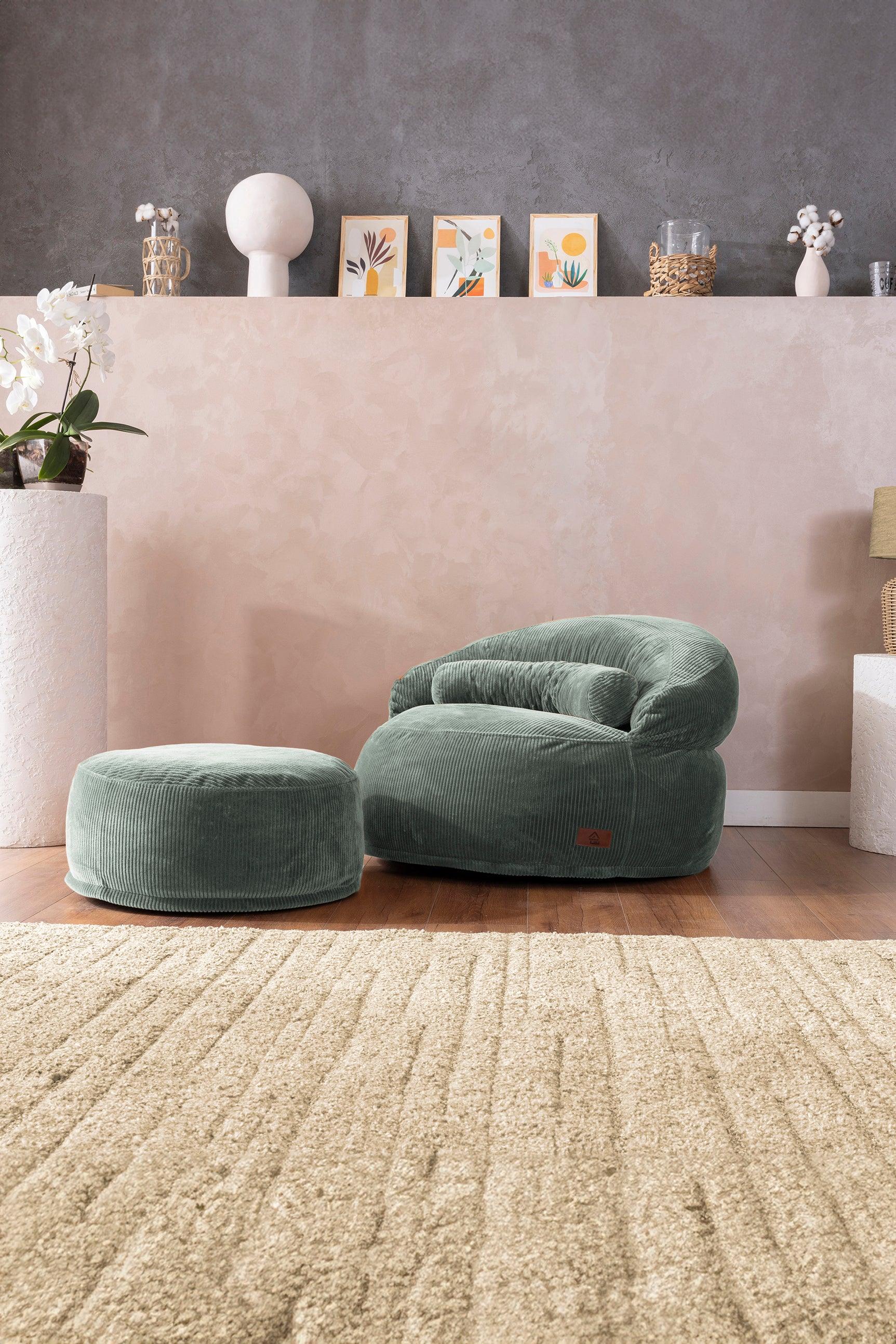 Sofio Pouf Green - Sofa Luz