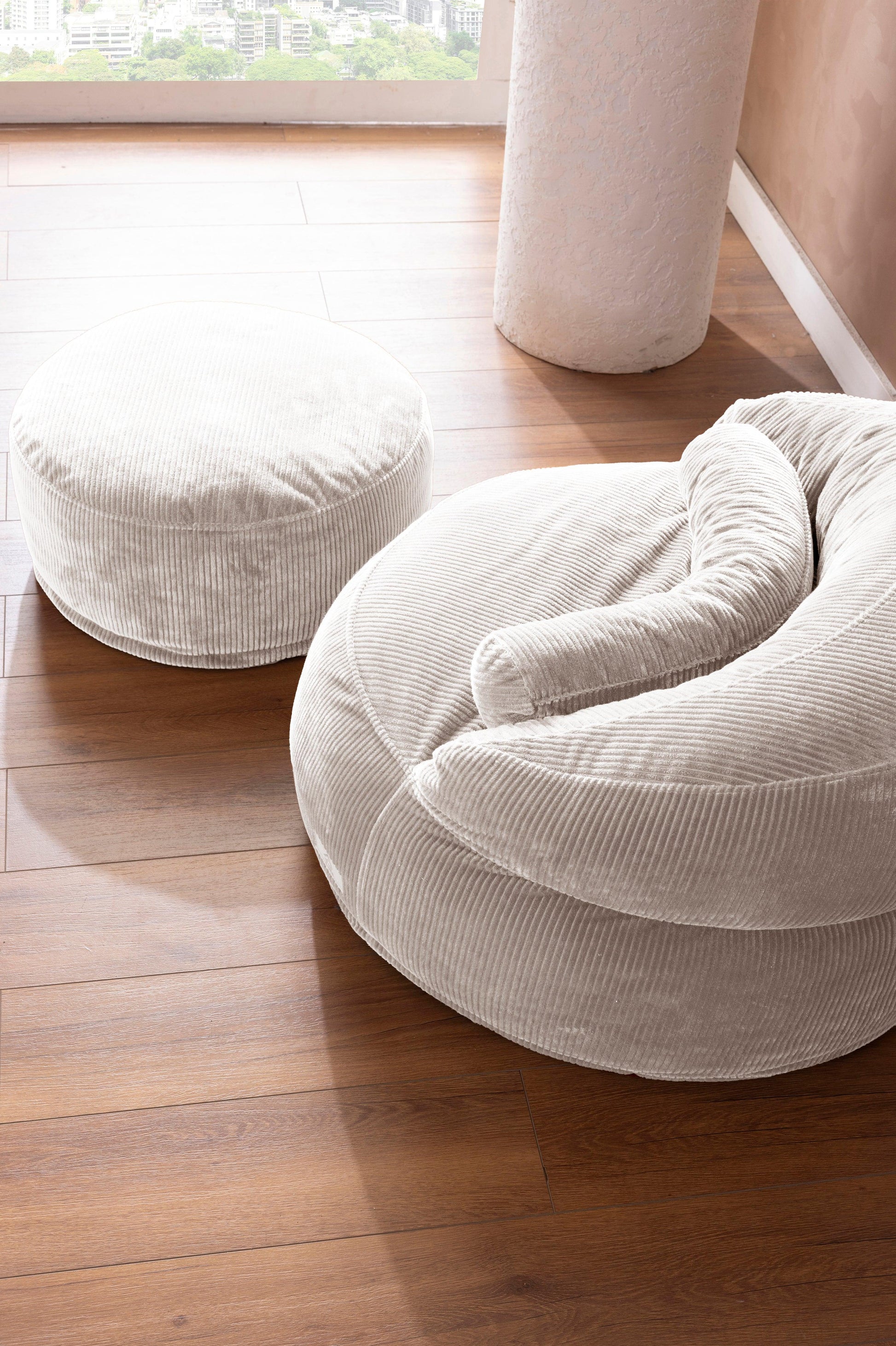 Sofio Poufs Cream - Sofa Luz